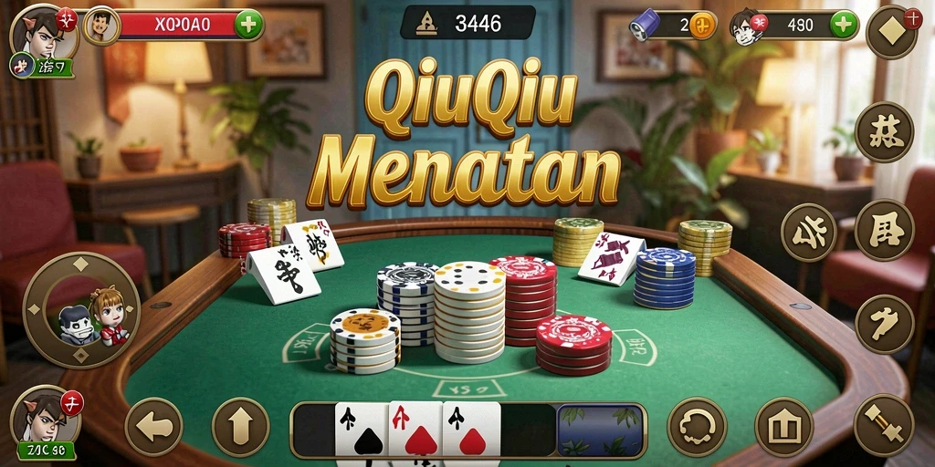 Tangkapan layar dari gameplay seru QiuQiu 3446.