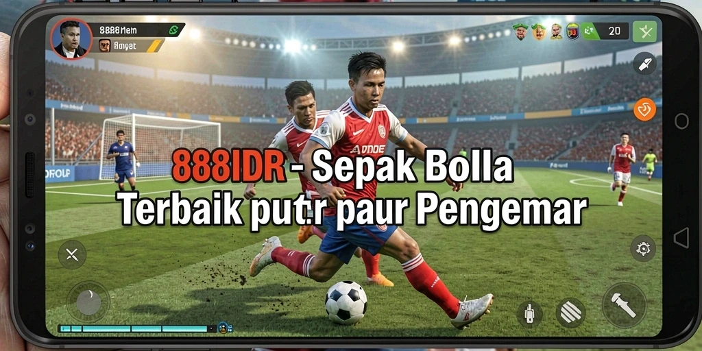 Tampilan gameplay menarik dari 888IDR dengan aksi sepak bola dinamis.