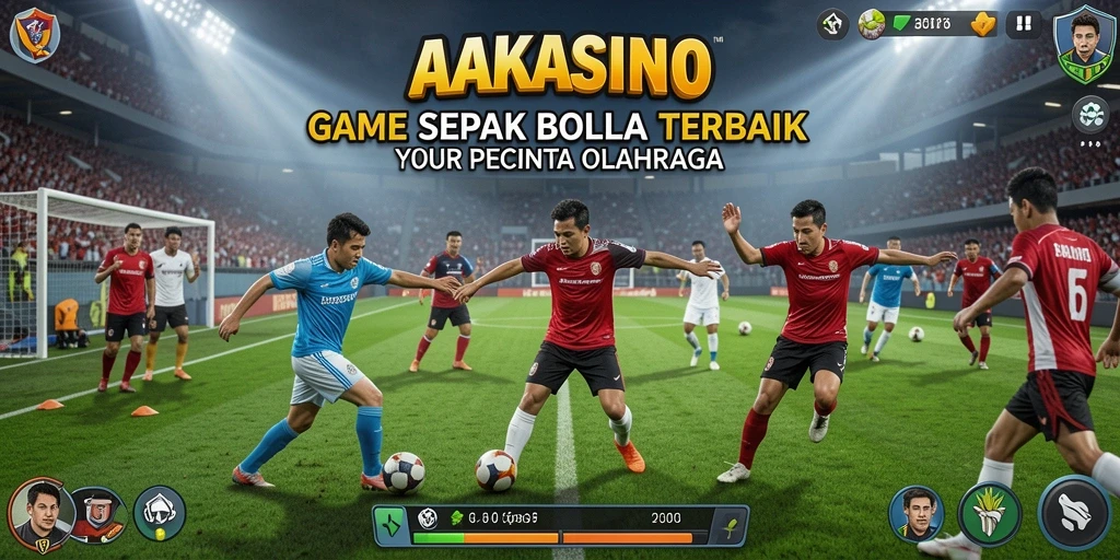 Gameplay seru AAKASINO dengan aksi sepak bola yang mendebarkan.