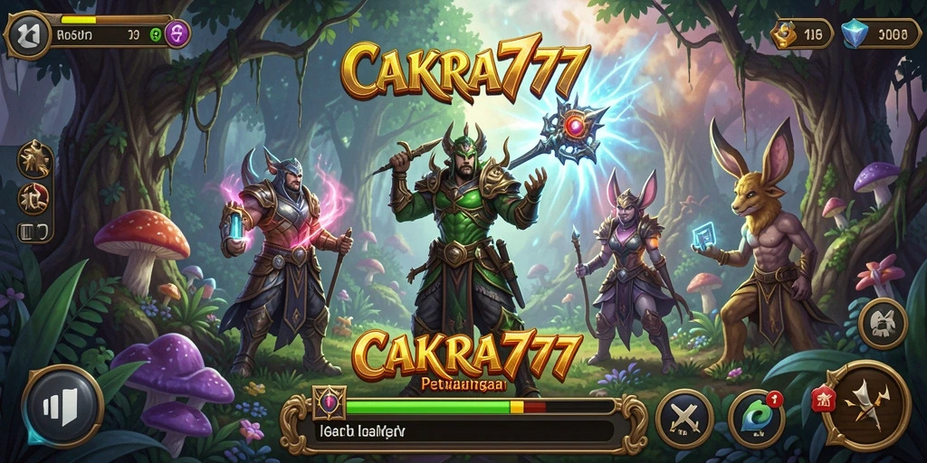 Tampilan gameplay seru CAKRA777 dalam dunia petualangan fantasi.
