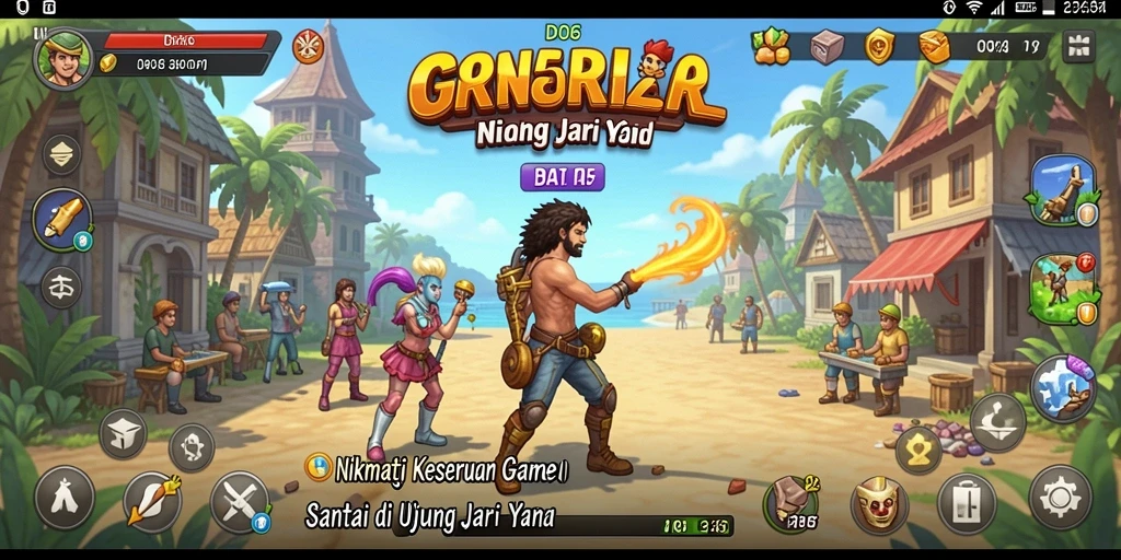 Tampilan gameplay D06 yang menarik dan penuh warna.