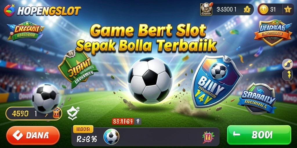 Tampilan gameplay HOPENGSLOT dengan nuansa sepak bola yang mendebarkan.