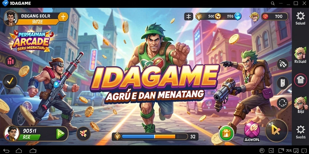 Tampilan gameplay menegangkan dari IDAGAME yang penuh aksi.