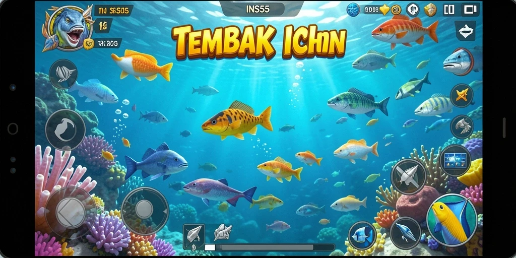 Gameplay seru Tembak Ikan dengan grafis memukau di INS55.