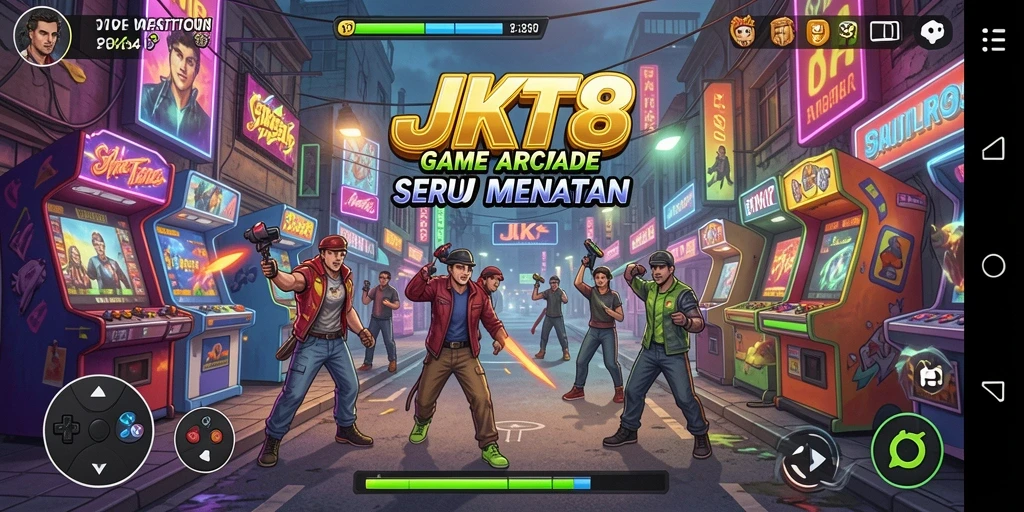 Tampilan gameplay JKT8 yang seru dan menarik.