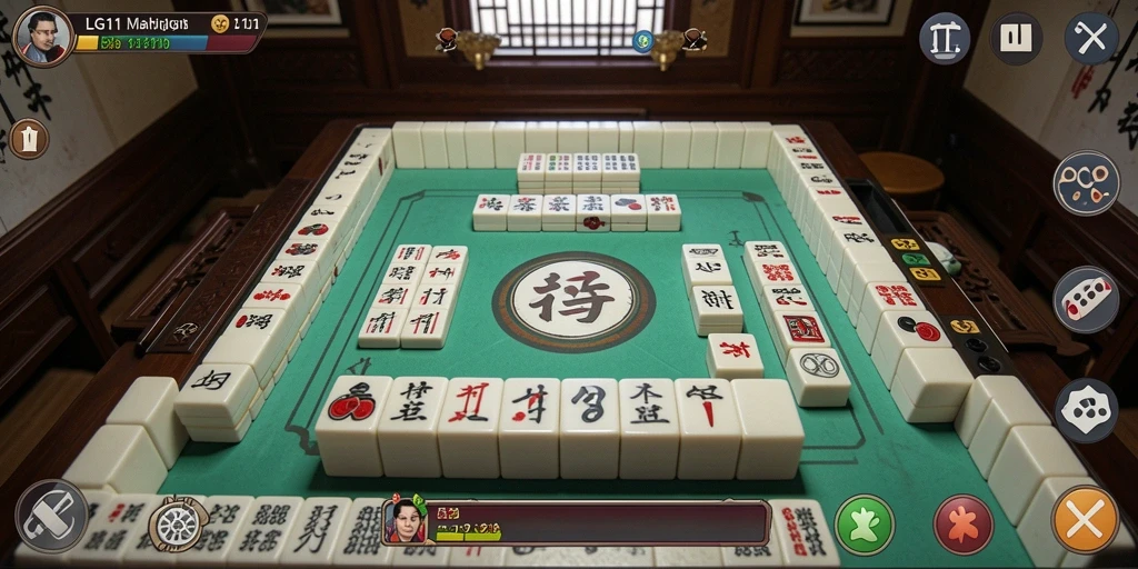 Tampilan gameplay seru dalam permainan Mahjong LG111.