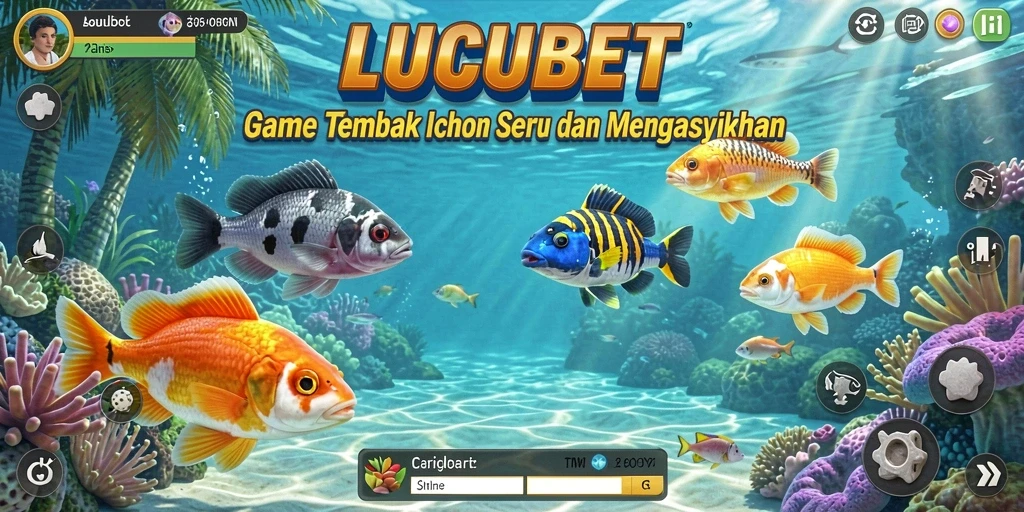 Tampilan gameplay LUCUBET dengan aksi tembak ikan yang mendebarkan.