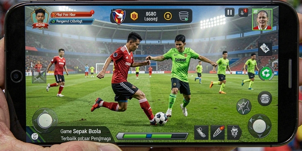Tampilan utama gameplay RDI88 dengan aksi sepak bola mendebarkan.