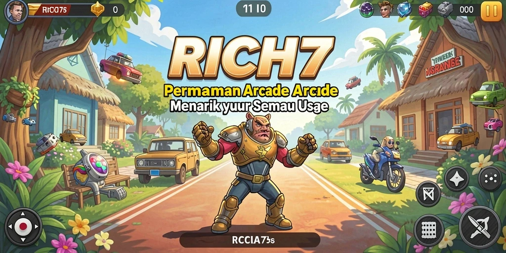 Tampilan gameplay utama RICH7 yang seru dan menantang.