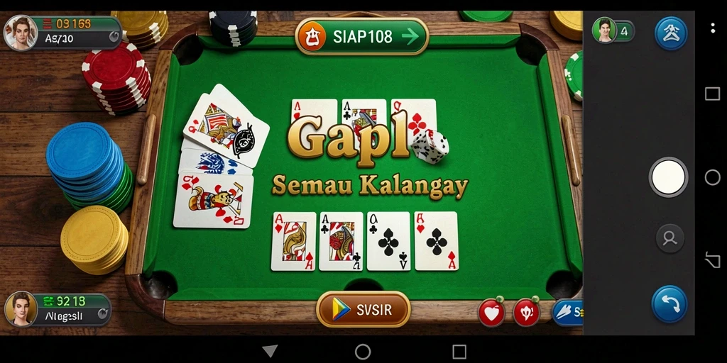 Tampilan menarik dari gameplay Gaple di SIAP108.