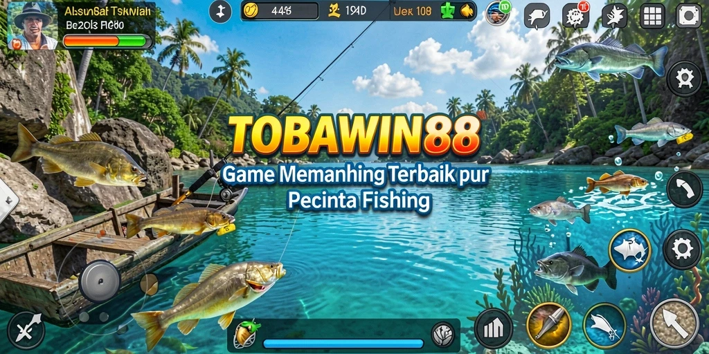 Screenshot TOBAWIN88 menampilkan pengalaman memancing yang menakjubkan.