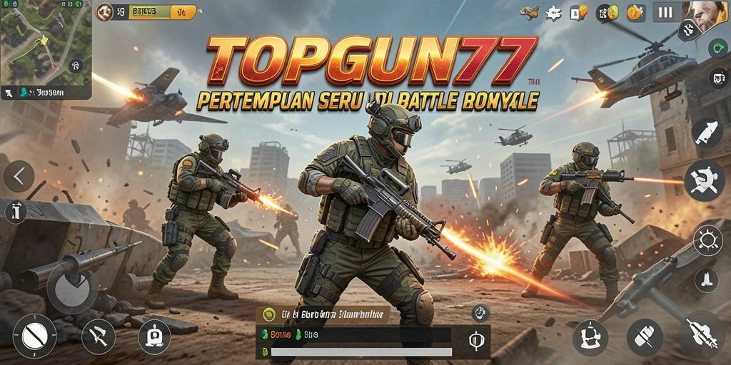 Screenshot dari gameplay seru di TOPGUN77.