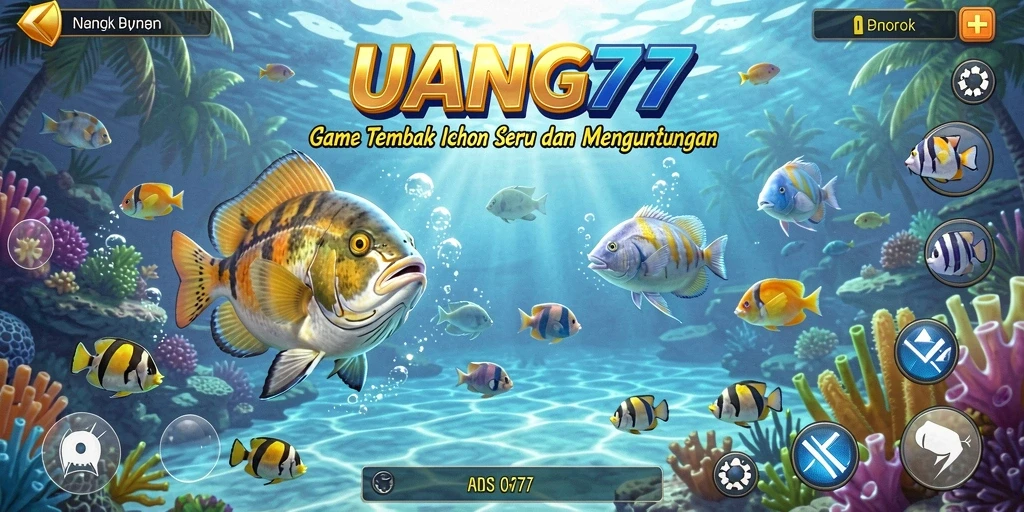 Screenshot gameplay UANG77 menampilkan keseruan Tembak Ikan.