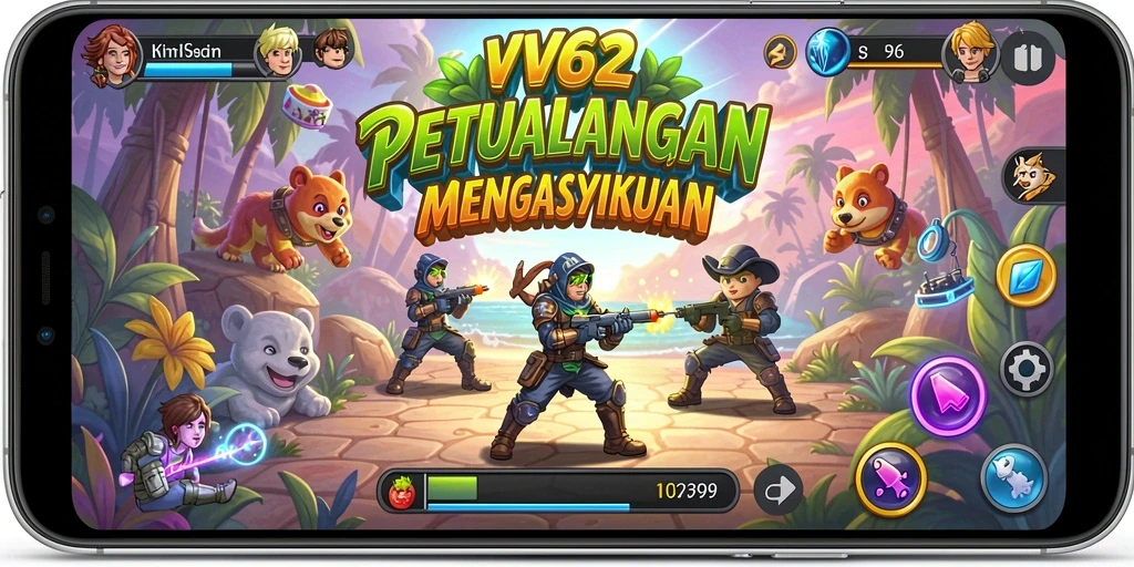 Tampilan gameplay seru dalam VV62 yang menarik dan menantang.