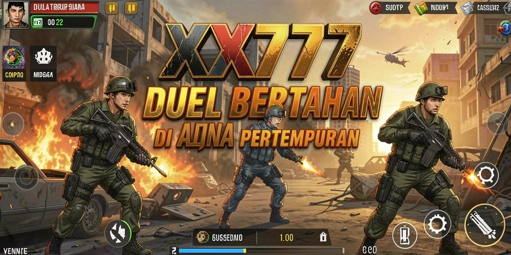 Tangkapan layar menunjukkan aksi intens di arena <strong>XXX777</strong> selama mode Battle Royale.